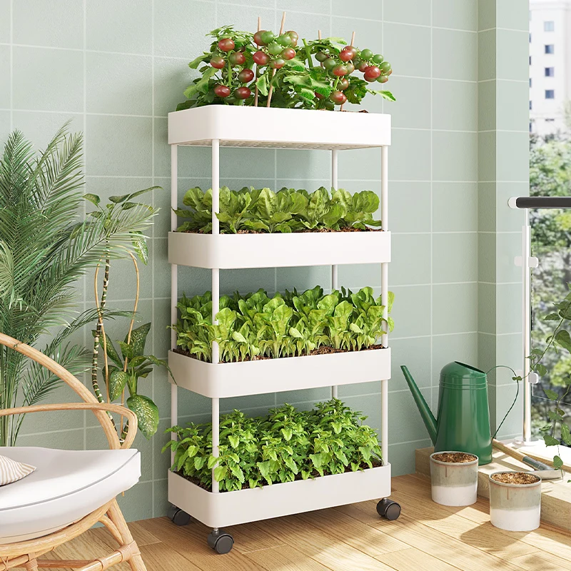 Balcony multi-layer vegetable planting artifact, three-dimensional combination, special box, combination planting, top-floor veg