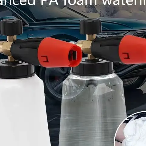 High Pressure Snowflake Foam Spray Gun 1L Large Capacity 1/4 Quick Connect Adjustable Spray Angle High Pressure Cleaning Tool