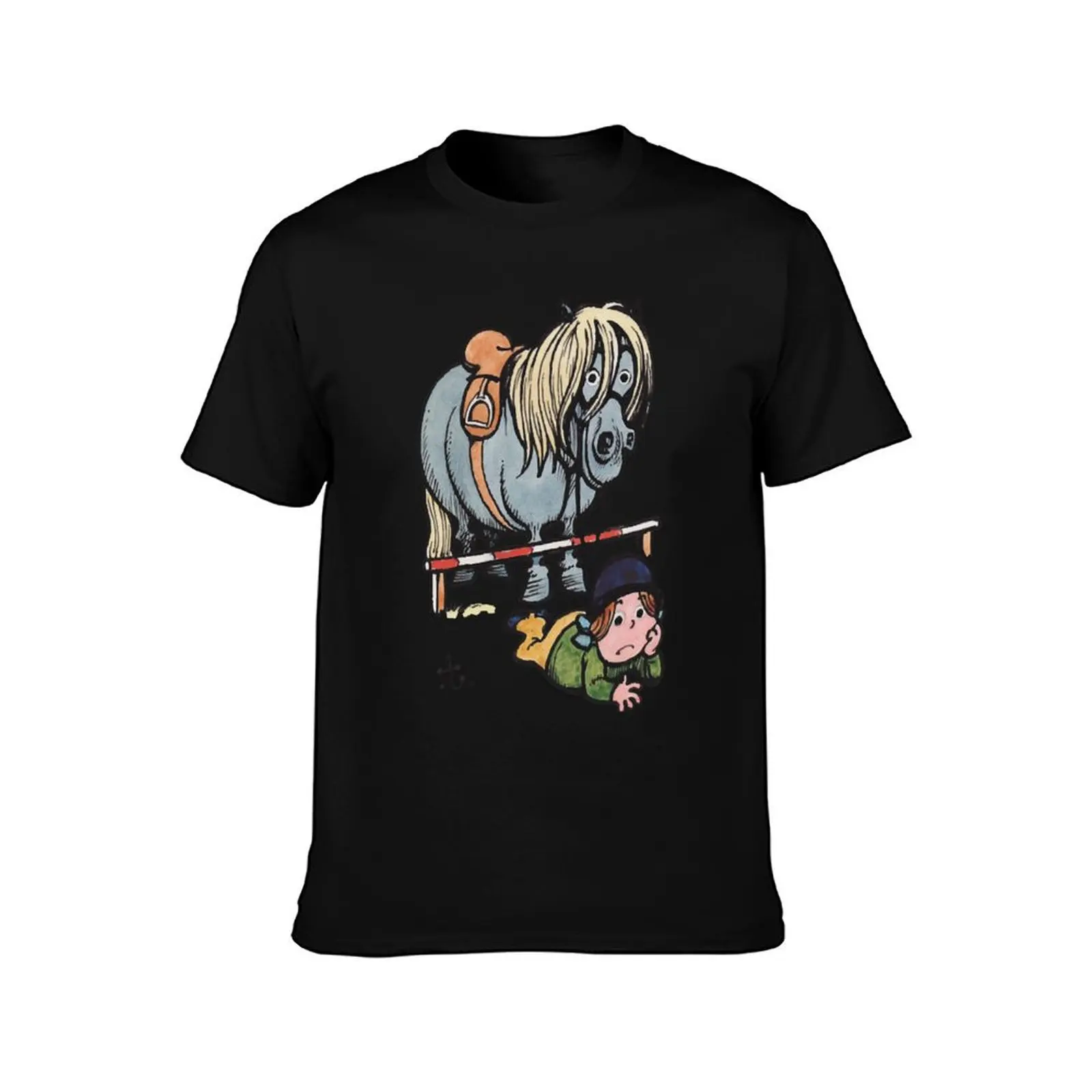 Thelwell Funny Showjumping Gone Wrong T-Shirt Work Utility Casual Tee Shirt T-Shirt