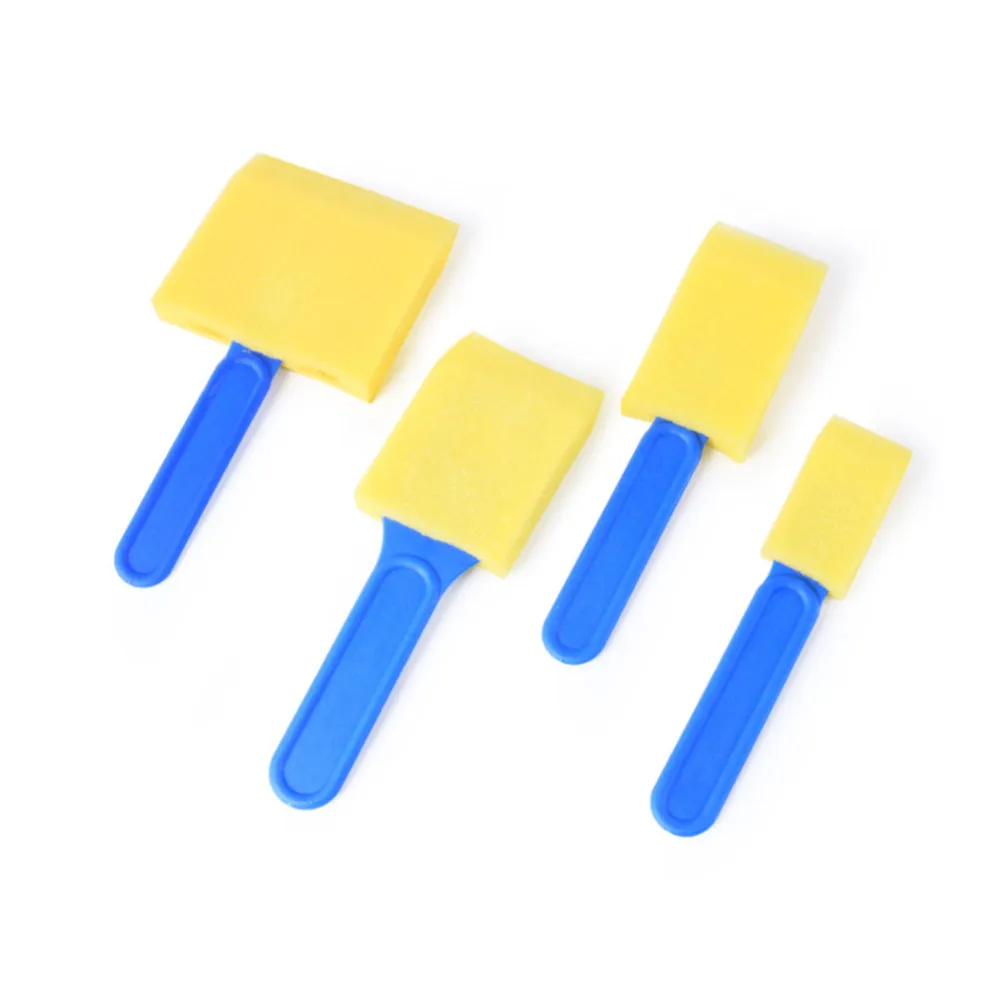 12Pcs Painting Sponge Brush Set Compact Easy Grip for Small Hands Preschool Graffiti Drawing Craft Home DIY Creative