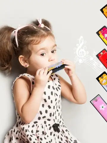 1pc/2/4pcs Children Wooden Harmonica Musical Instrument Toys Music Teaching Aids Puzzle Early Education Kindergarten Beginners