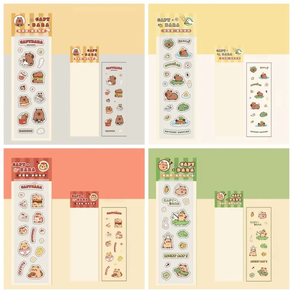 Leuke Guka Capybara Drop Lijm Sticker Creatieve Cartoon Scrapbooking Decoratieve Sticker Zelfklevend Multifunctioneel