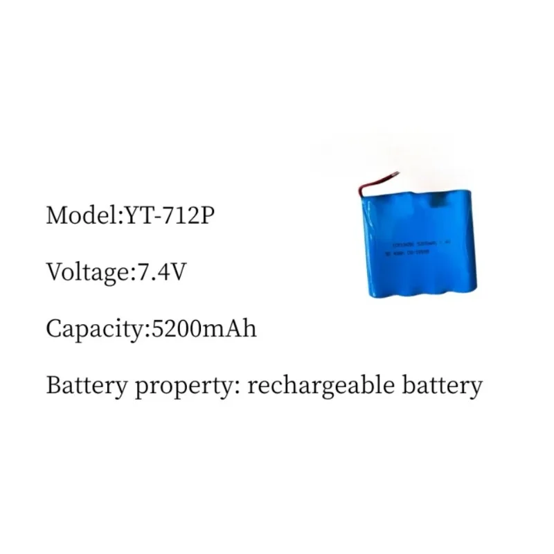 Replacement battery 7.4V 5200mAh suitable for YT-712P oxygen generator 1 PCS continuous stability with plug
