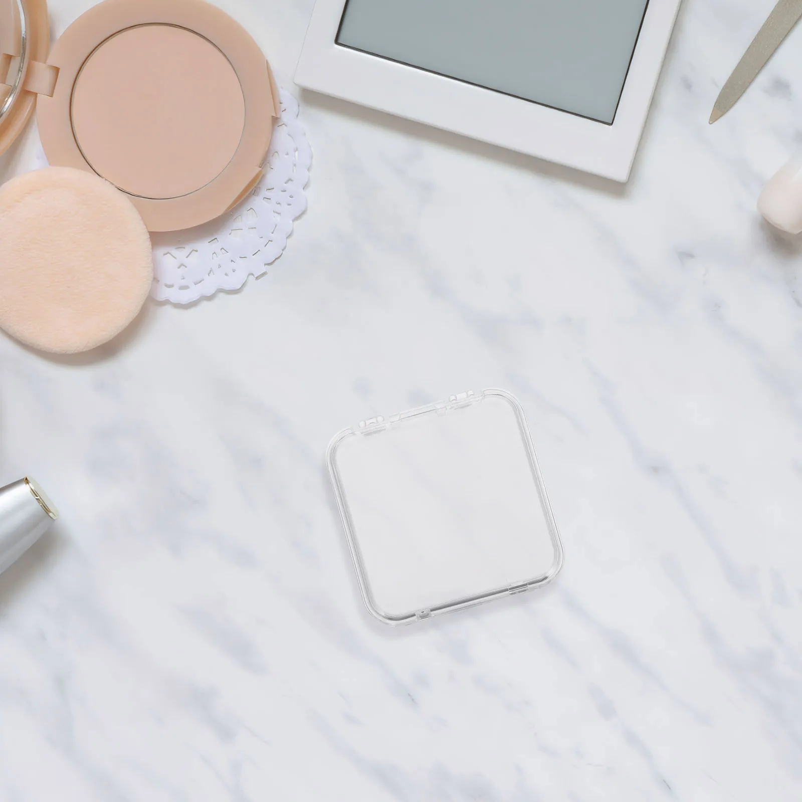 24 pezzi portagioie trasparente organizer per unghie portatile custodia trasparente per accessori aziendali da salone portagioie trasparente