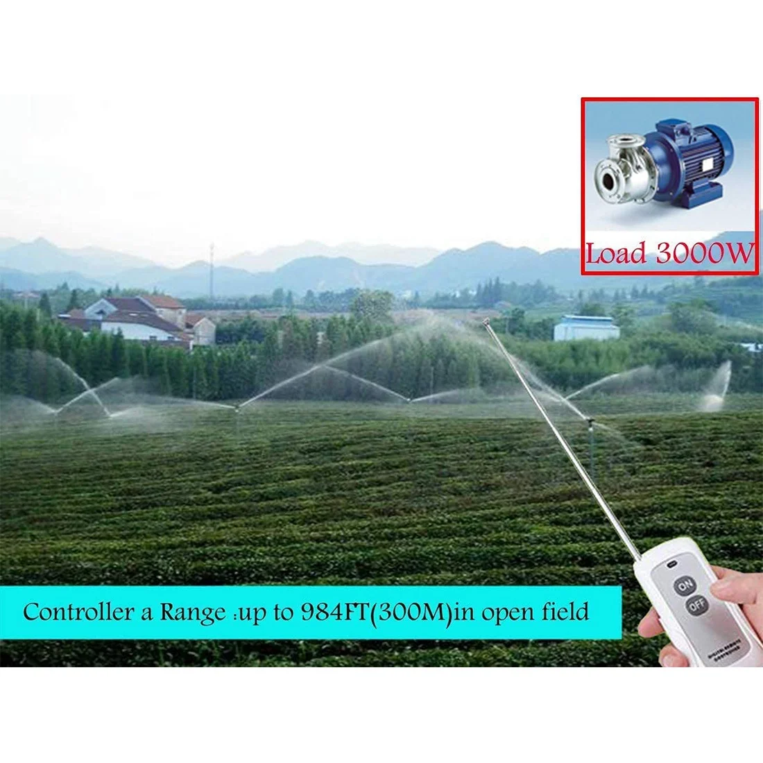 Remote Control Switch,DC 12V/24V/48V/72V 40A Relay, Wireless RF Switch with 984FT Long Range Remote Switch A002