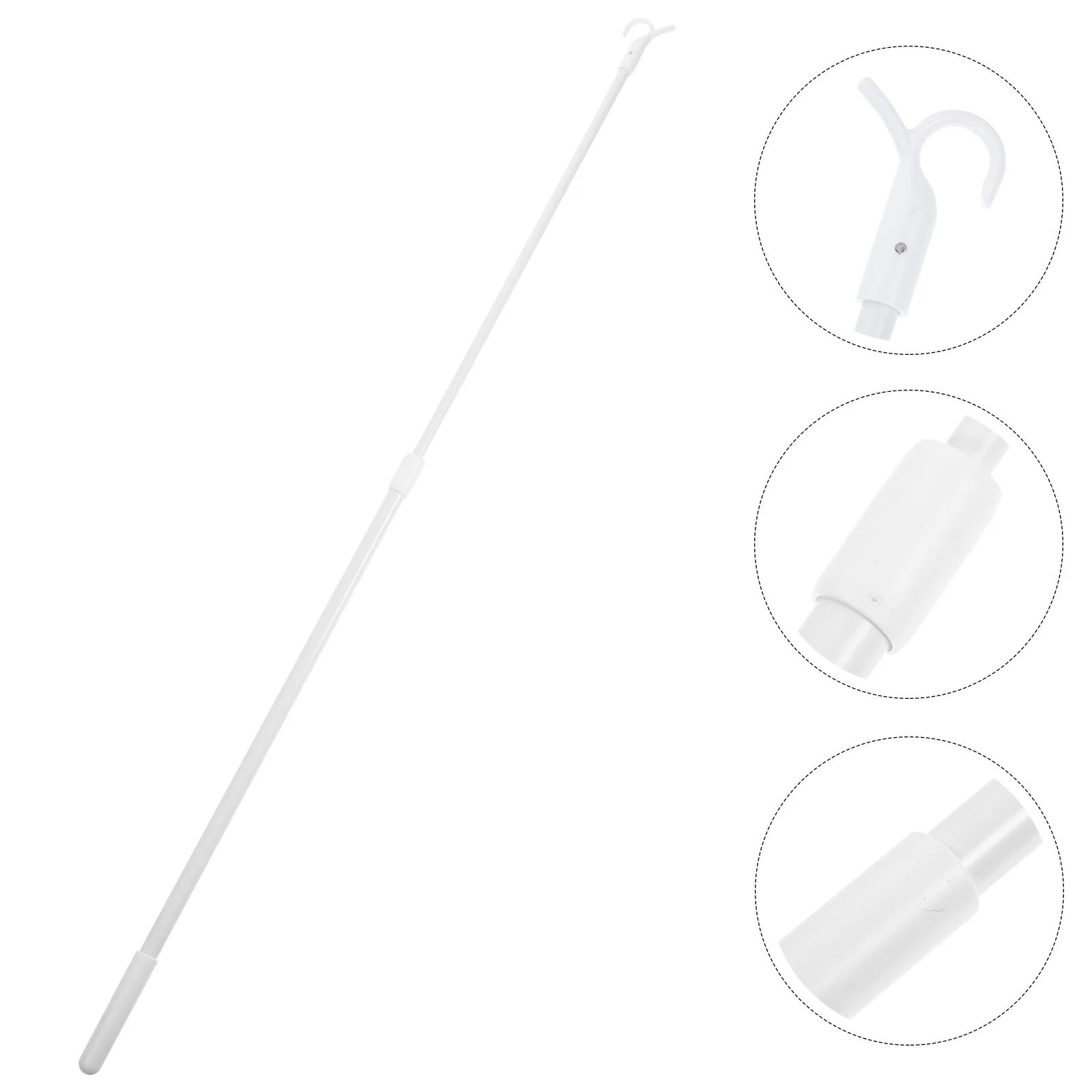 

Retractable Curtain Pull Wand Sturdy Metal Rod Non Rust Easy Use Curtain Slide Rod for Drapery Opener Replacement