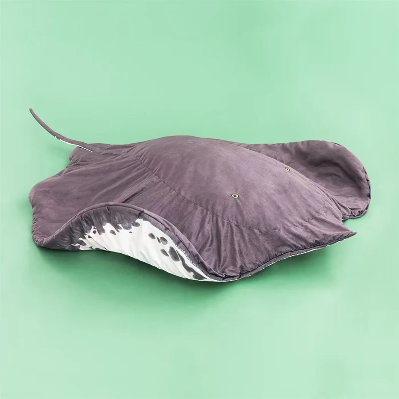 Lifelike Manta Ray Fish Plush Toys Simulation Devil Ray Carpet Pillow Doll Air Conditioner Room Nap Pause Quilt Tatami Cushion