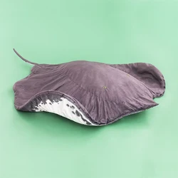 Manta Ray Fish de peluche realista, Alfombra de simulación, almohada de aire acondicionado para habitación, colcha de pausa para siesta, cojín Tatami