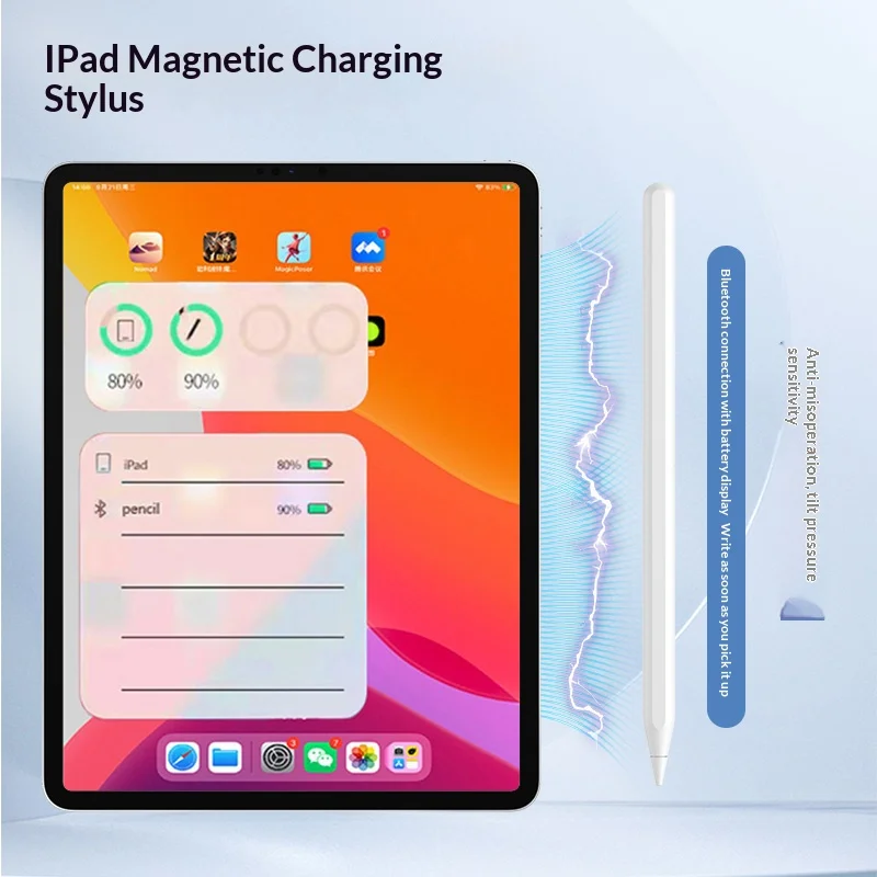 

Active Stylus Pen for iPad, Magnetic Charging, Bluetooth Battery, Tilt & Palm Rejection, 2018+ Pro/Air/Mini