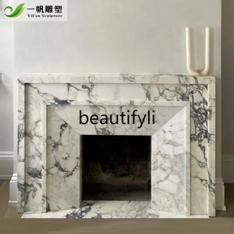 G Stone fireplace French marble fireplace white stone decorative cabinet mantel