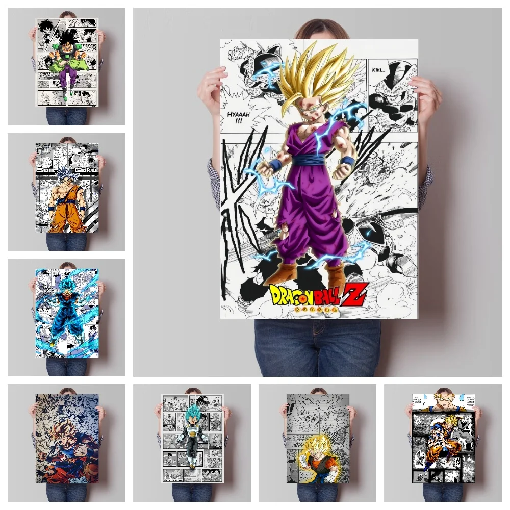 Dragon Ball Z Creative Innovation HD Poster Wall Vegeta Sun Goku Gohan Decorative Painting Children's Bedroom Gym Art Decoration