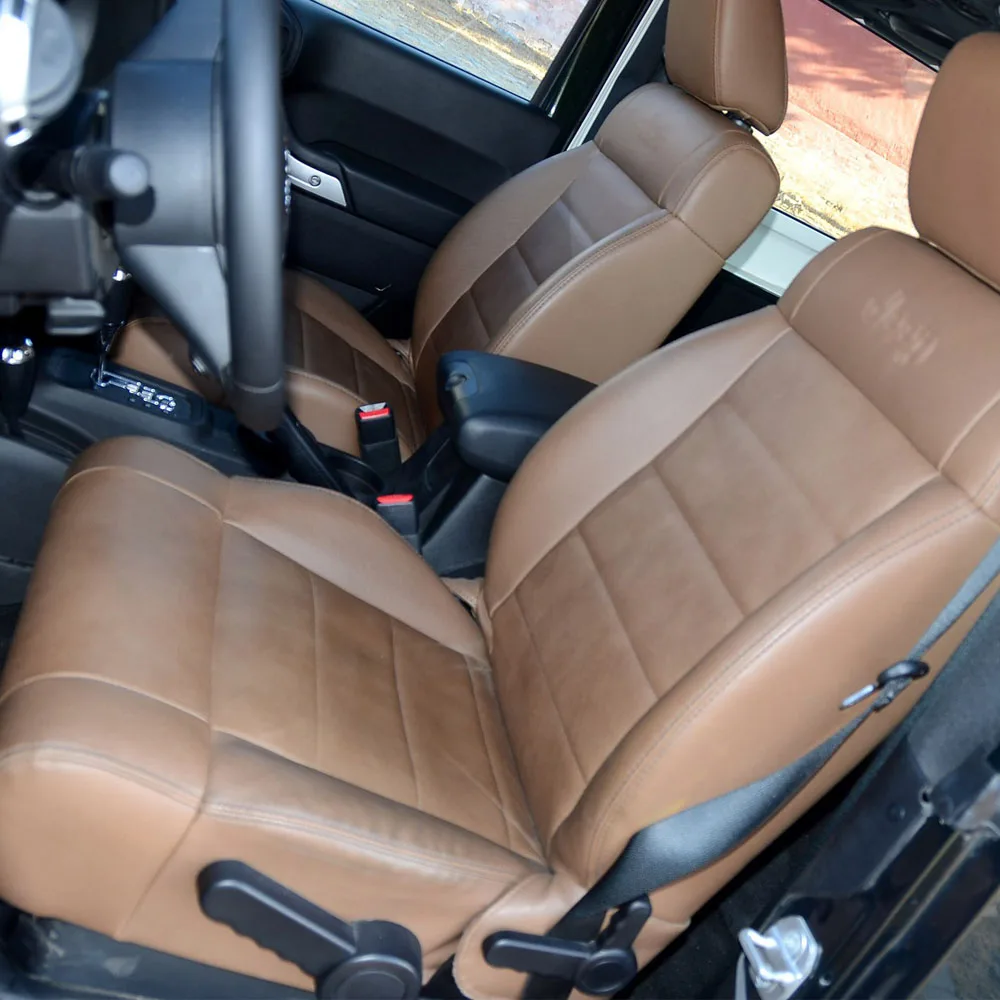 

Car Seat Covers For Jeep Wrangler JK 2 Doors 2011 2012 Nappa Leather Custom Full Set Interior Protector Accessories