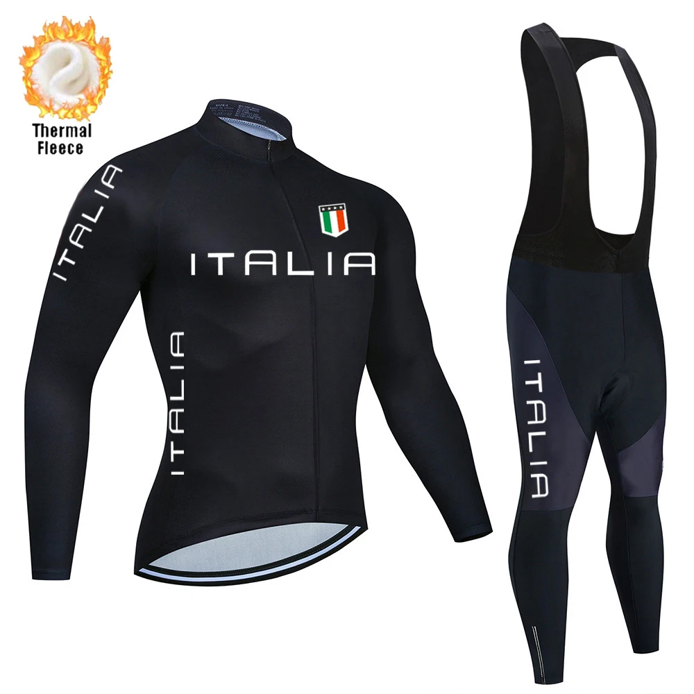 2024 Pro Winter Thermal Fleece Cycling Jersey Sets Long Sleeve Bicycle Clothing MTB Bike Wear Maillot Ropa Ciclismo Cycling Suit