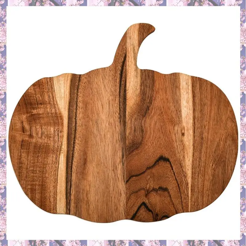 

Розничная деревянная разделочная доска для украшения кухни с ручкой, разделочная доска в форме тыквы на Хэллоуин, развлечение сервировочного блюдца