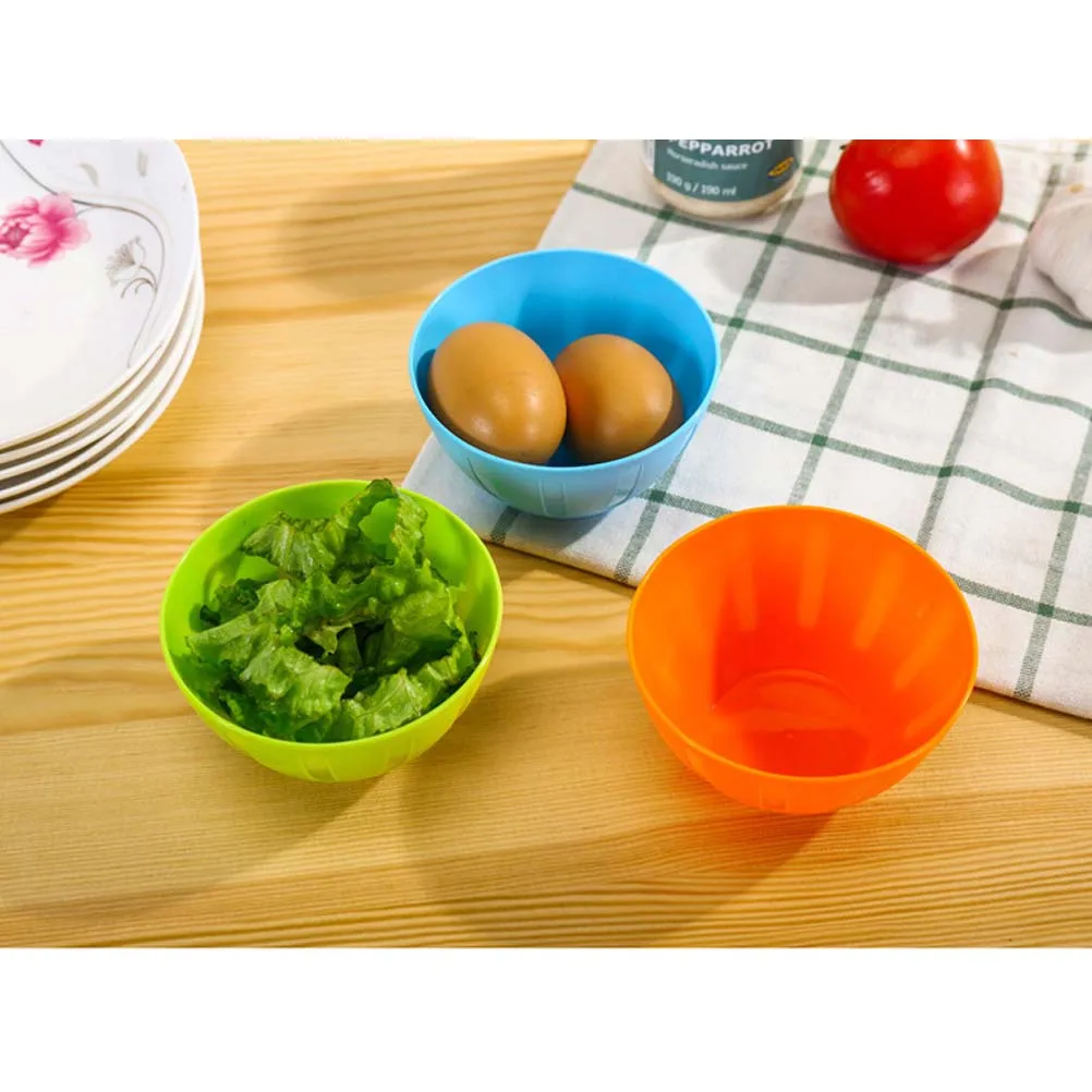 

6Pcs Plastic Small Bowls Sturdy Non-Slip Bottom Multi-Use Reusable Lightweight Bowls for Home Outdoor Travel Kids Dining Salad