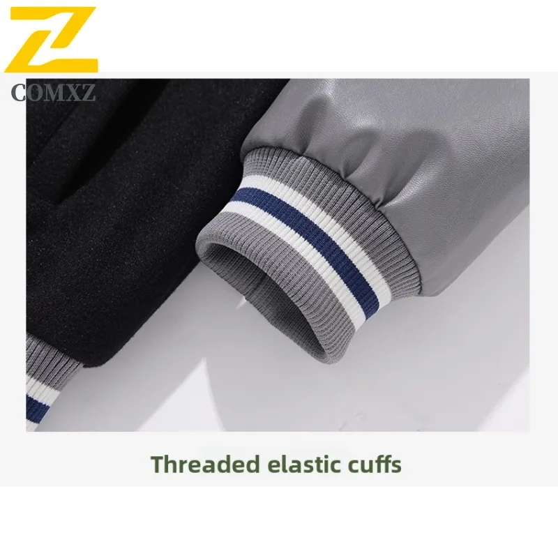 COMXZ Mens High Quality Jacket Classic Outdoor Street Style Baseball Coat Collar Daily Style Casual Lightweight Autumn Jackets