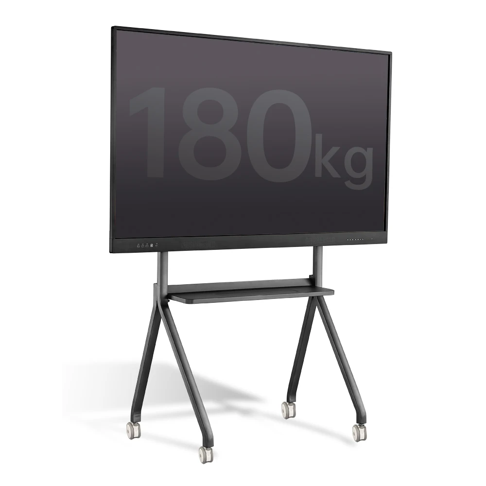 Heavy Duty Mobile TV Trolley With Wheels For Smart Interactive Educational Displays