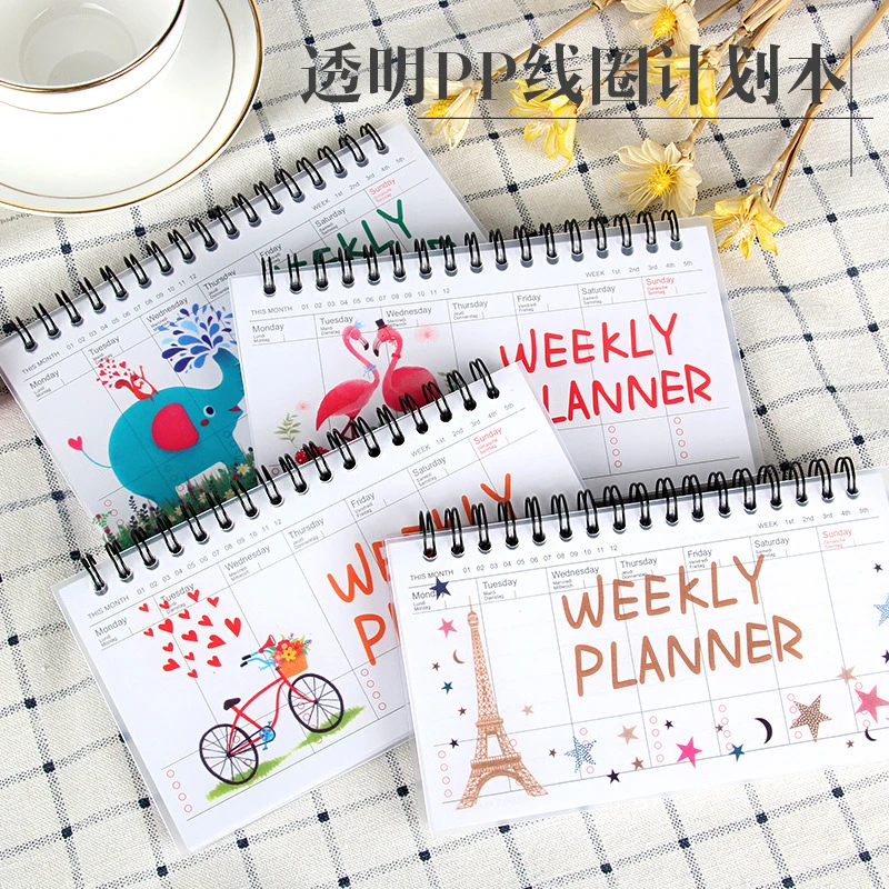 Kawaii Notebook Portable Agenda Diary Journal Weekly Monthly Planner students Organizer Schedule School Stationary