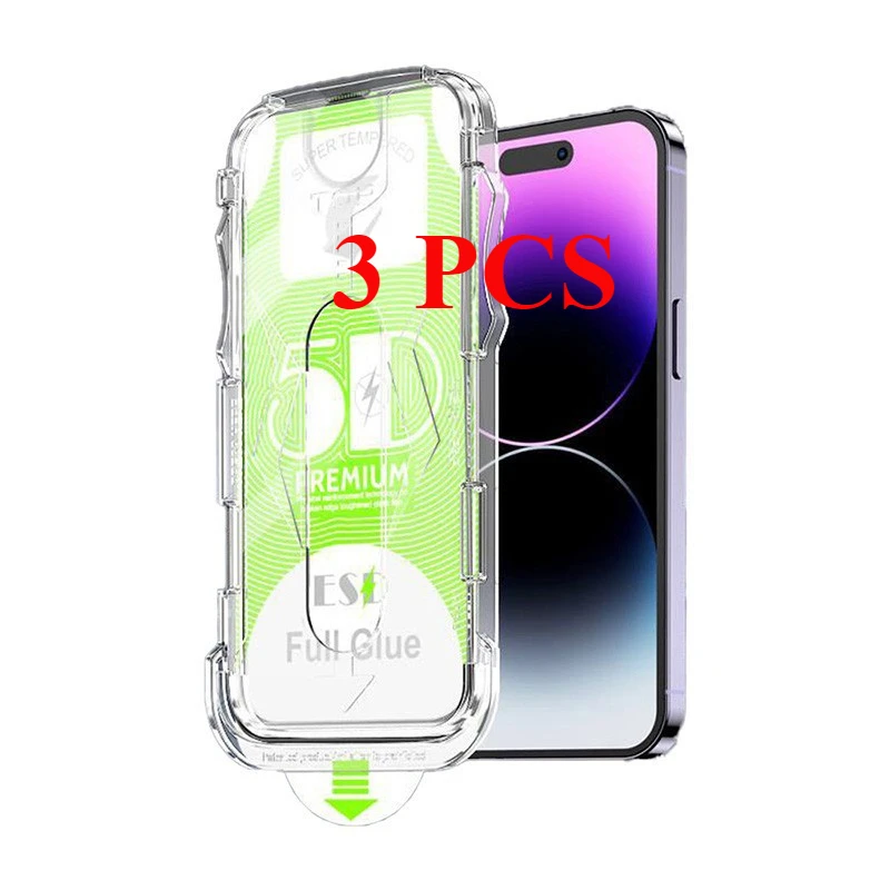 

3 Packs Dust Free HD / Privacy Tempered Glass Film for IPhone16 16pro Max 15pro 14 Plus 13 promax Screen Protector Anti-static
