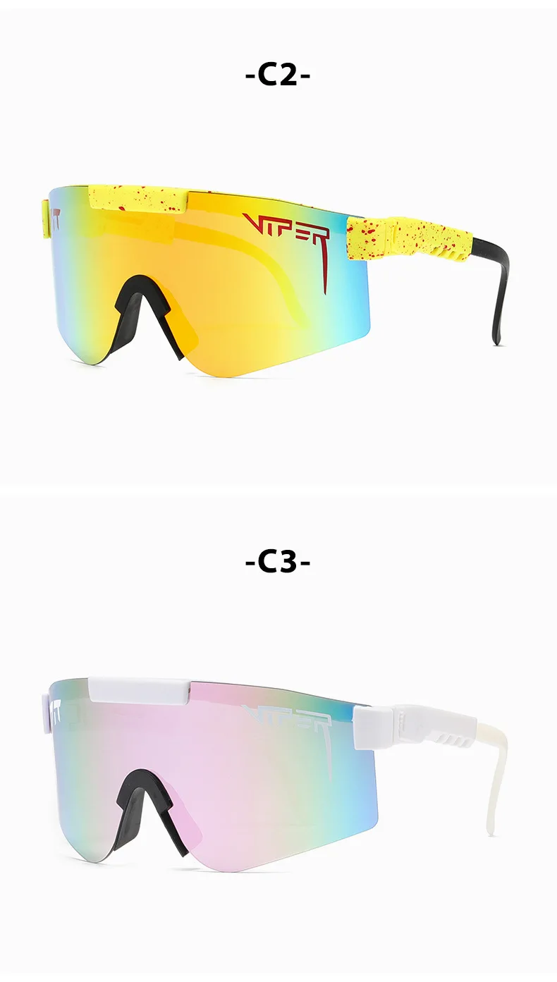 Verstellbare PC-Linsen Quadratische Sonnenbrille für Männer und Frauen, Winddichte Fahrradbrille UV-Schutz Sportsonnenbrille – Detail 11