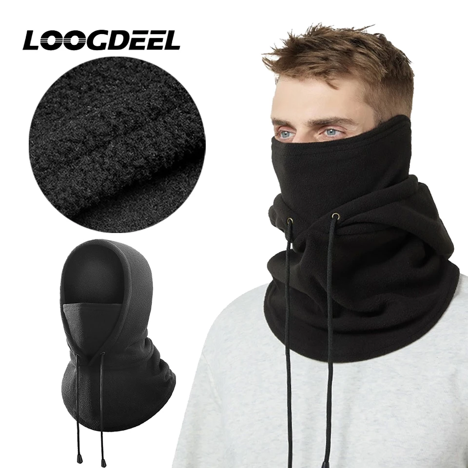 

LOOGDEEL полнолицевые головные уборы для сноуборда, шарфы с капюшоном, спортивные головные уборы для езды на велосипеде, Балаклава, зимняя термолыжная маска