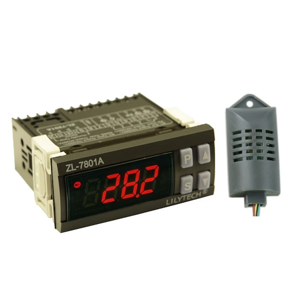 Intelligente Pid Temperatuur Vochtigheidsregelaar Automatische Ei Incubator Thermometer Lcd Display Twee Sensor 100V-240V Ac ZL-7801A