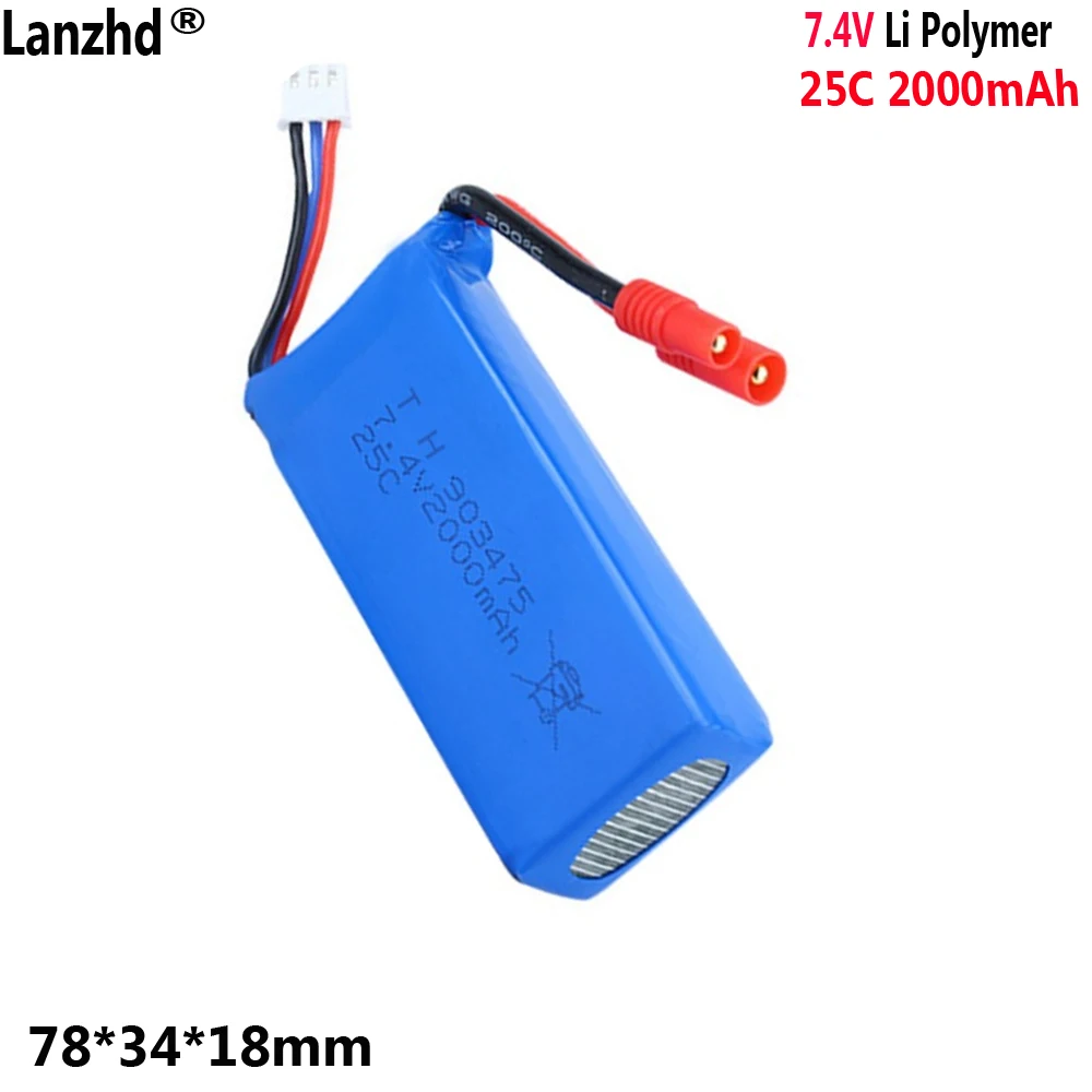 

2000 мАч 2S1p 7,4 В 25C для беспилотной модели летательной машины, аккумуляторы для Sima X8C X8W X8G X8HW X8HC X8H