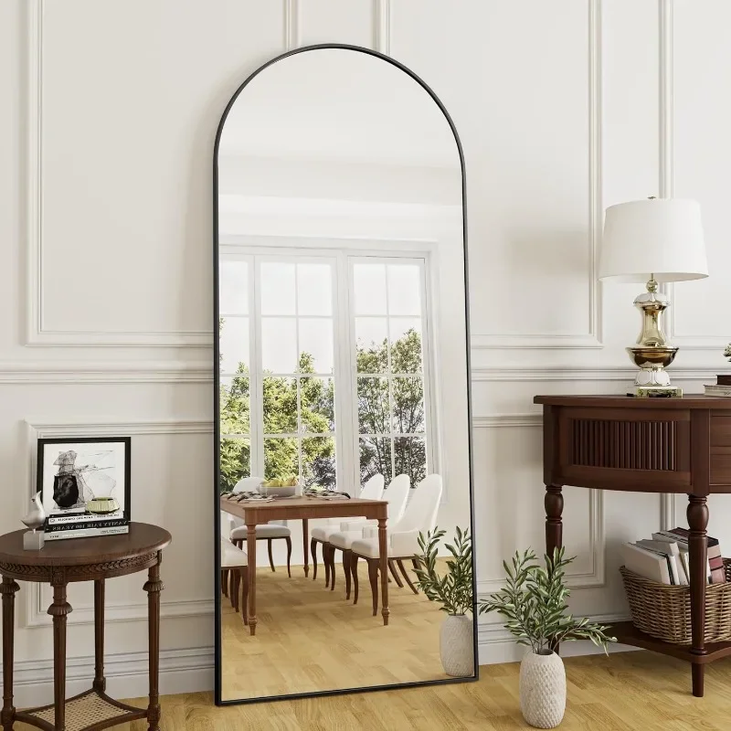 Modern 64"x21" Floor Mirror Arched Full Length Mirror, Floor Length Standing Hanging Or Leaning Large Full Body
