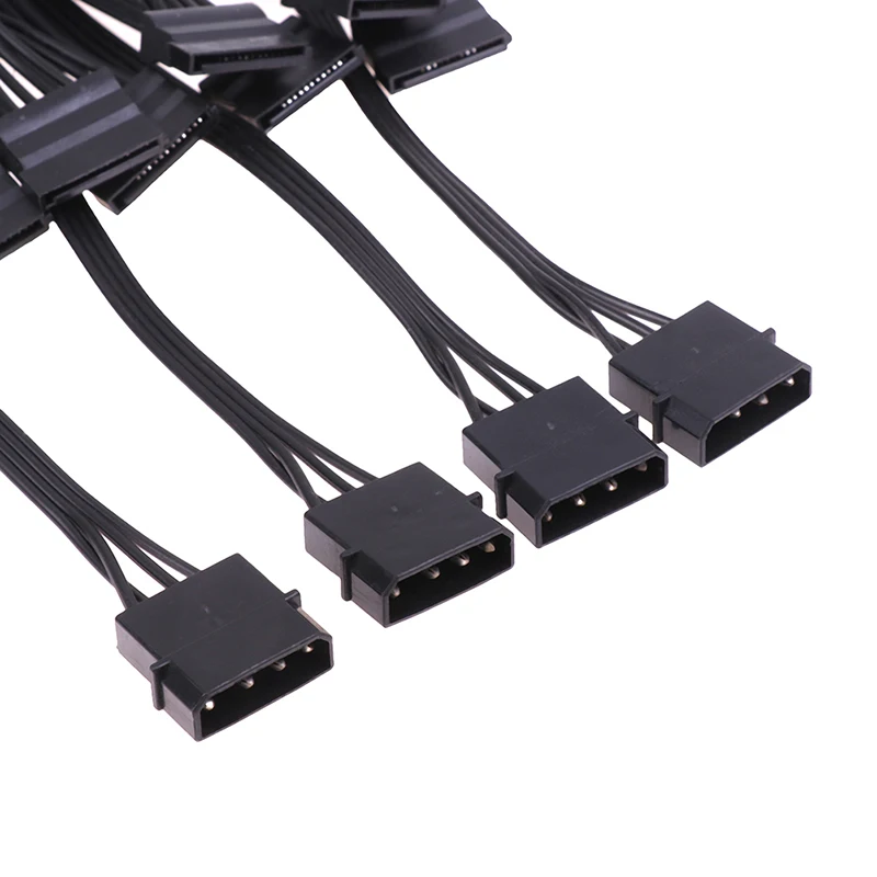 4Pin 1 Male To 3/4/5/6 Female Splitter Adapter SATA Power Hard Disk Extension Hard Drive Cable