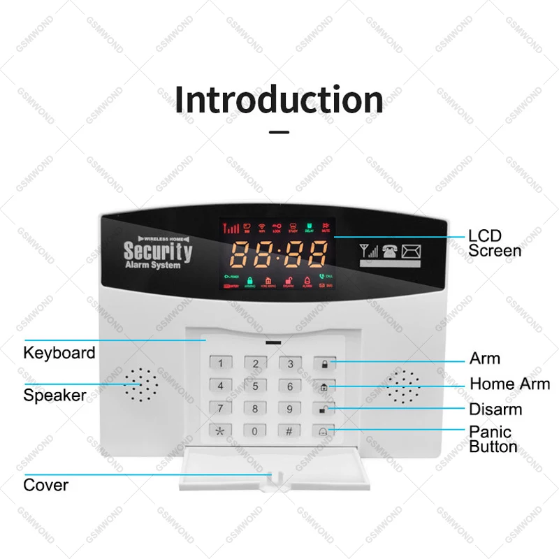 WiFi GSM Alarm System Tuya Smart Home Burglar Alarm Support Doorbell Function For Smart Life APP Compatible With Alexa