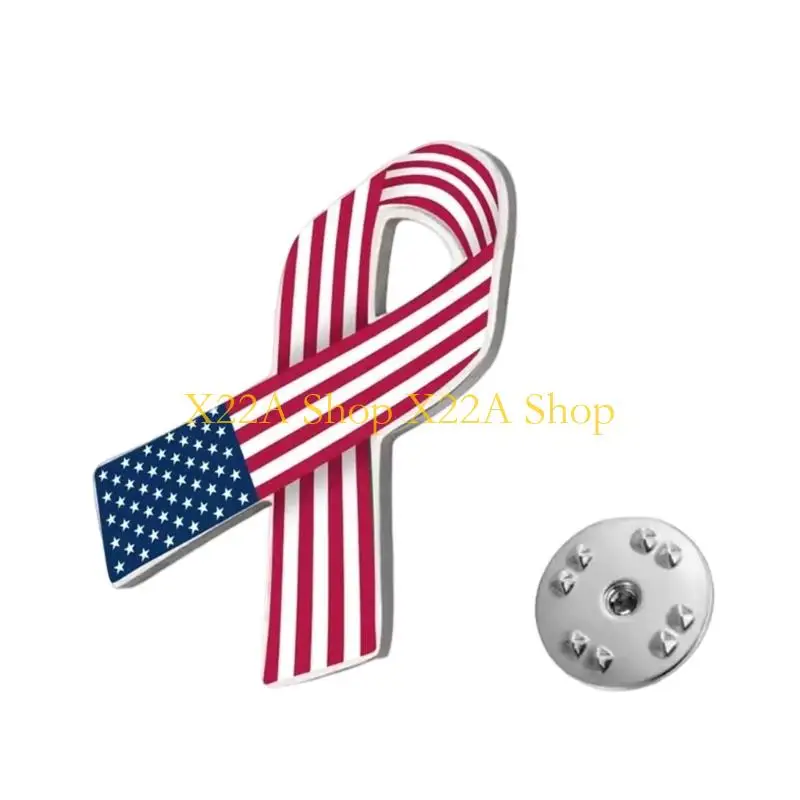 Unique Versatile Geometric Enamel Brooch Lapel Pin With Interchangeable Ribbons For Gifts And Collections