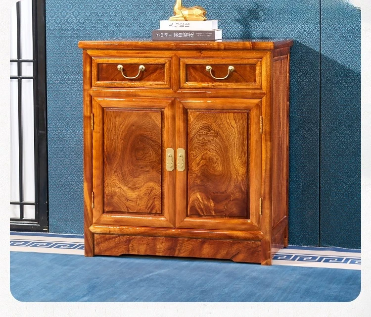 Old camphor wood dining side cabinet deodorant and insect-proof living room household large-capacity partition entrance cabinet