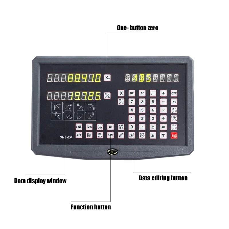 SNS-2V 2-axis Universal Lathe milling machine DRO Digital readout TTL AC110V/220V display FOR linear scale Rrating Ruler Encoder