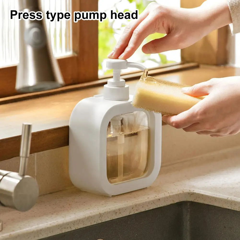 300/500ML Liquid Paste Soap Dispenser Non-slip Refillable Bottle Plastic Press Type Shower Gel Bottle For Makeup