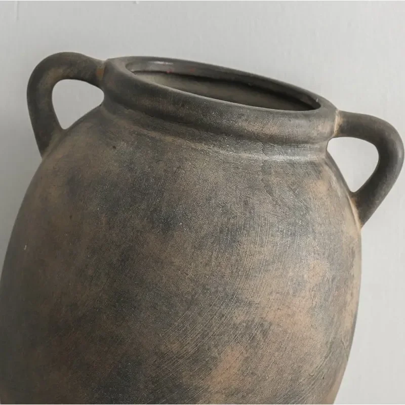 for Amazon Wabi Sabi Style Ceramic Vase High End Retro Home Decor Ornament Mottled Flower Arrangement Vase
