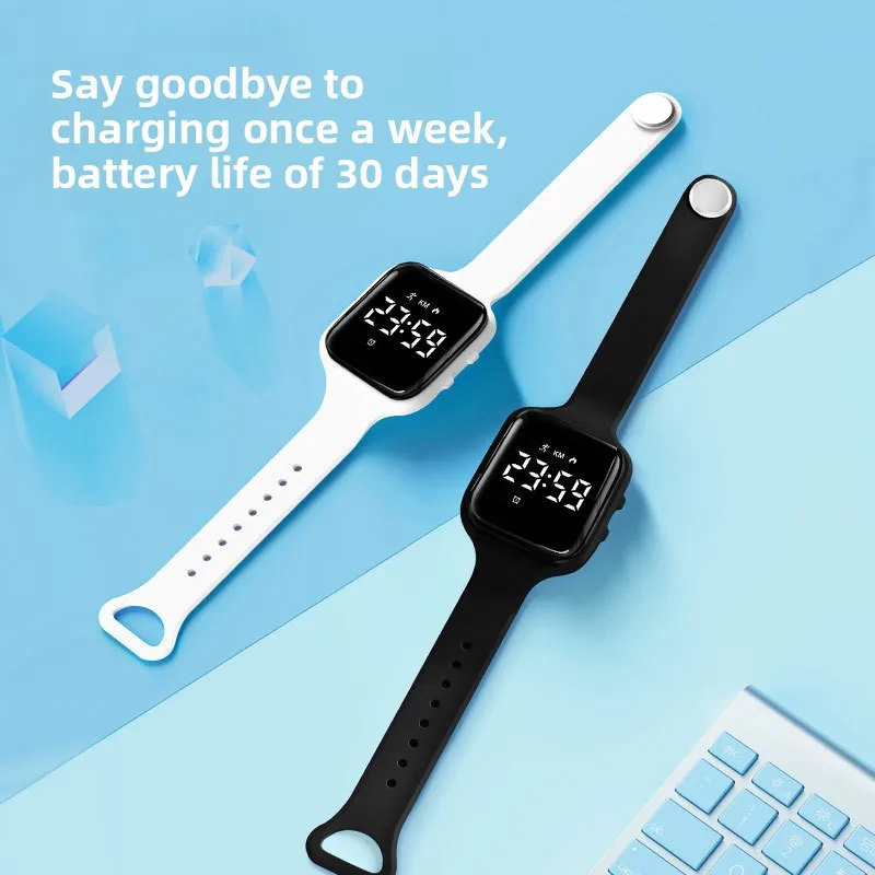 2026 New Men Sports Fitness Hiking Running LED Smart Watch Swimming Waterproof Diving Electronic Wristwatch Silent Alarm
