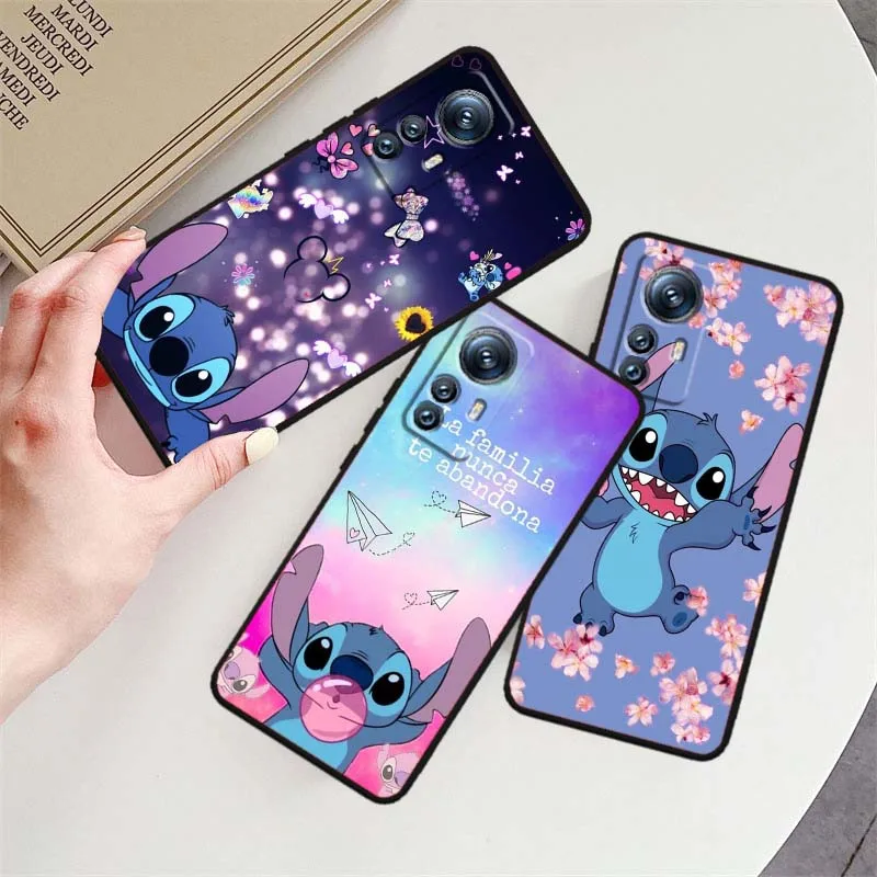 

Disney Lilo Stitch Cute For Xiaomi Mi 15 14 13 13T 12 12T 12S 11 11i 11T Pro Ultra Lite 5G Black Soft Cover