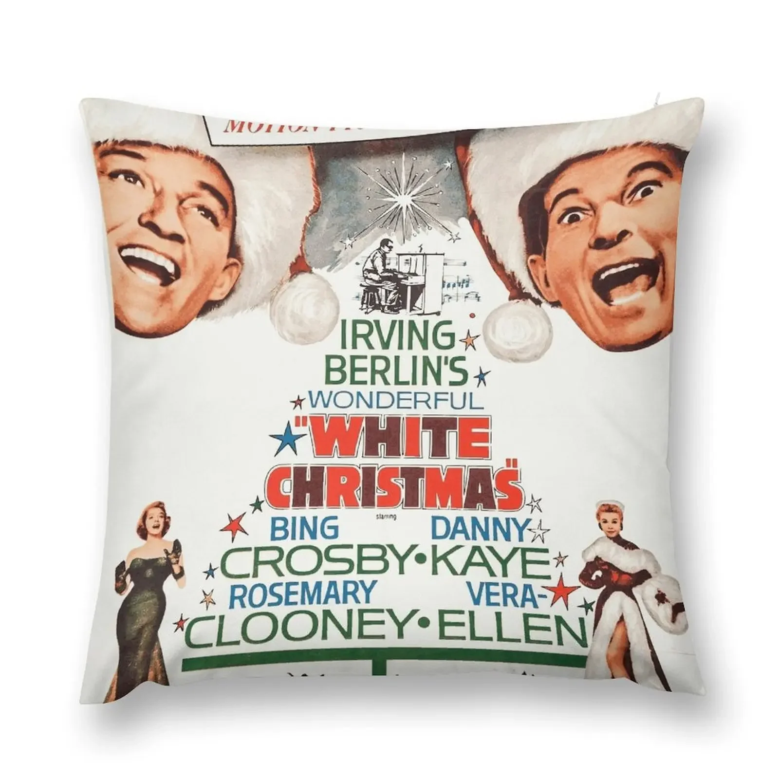 

White Christmas - Bing Crosby, Danny Kaye Throw Pillow Covers For Sofas sleeping pillows pillow