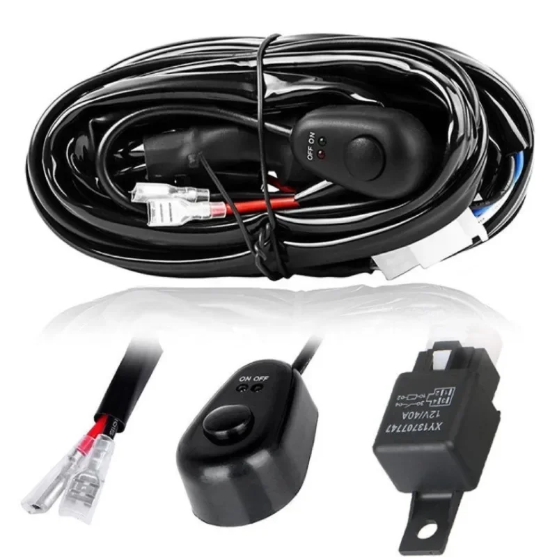 Universal LED Light Bar Wiring Harness Kit For Off Road Truck SUV ATV UTV Boat 16AWG with 12V 40A Relay on Off Switch 300W Hot