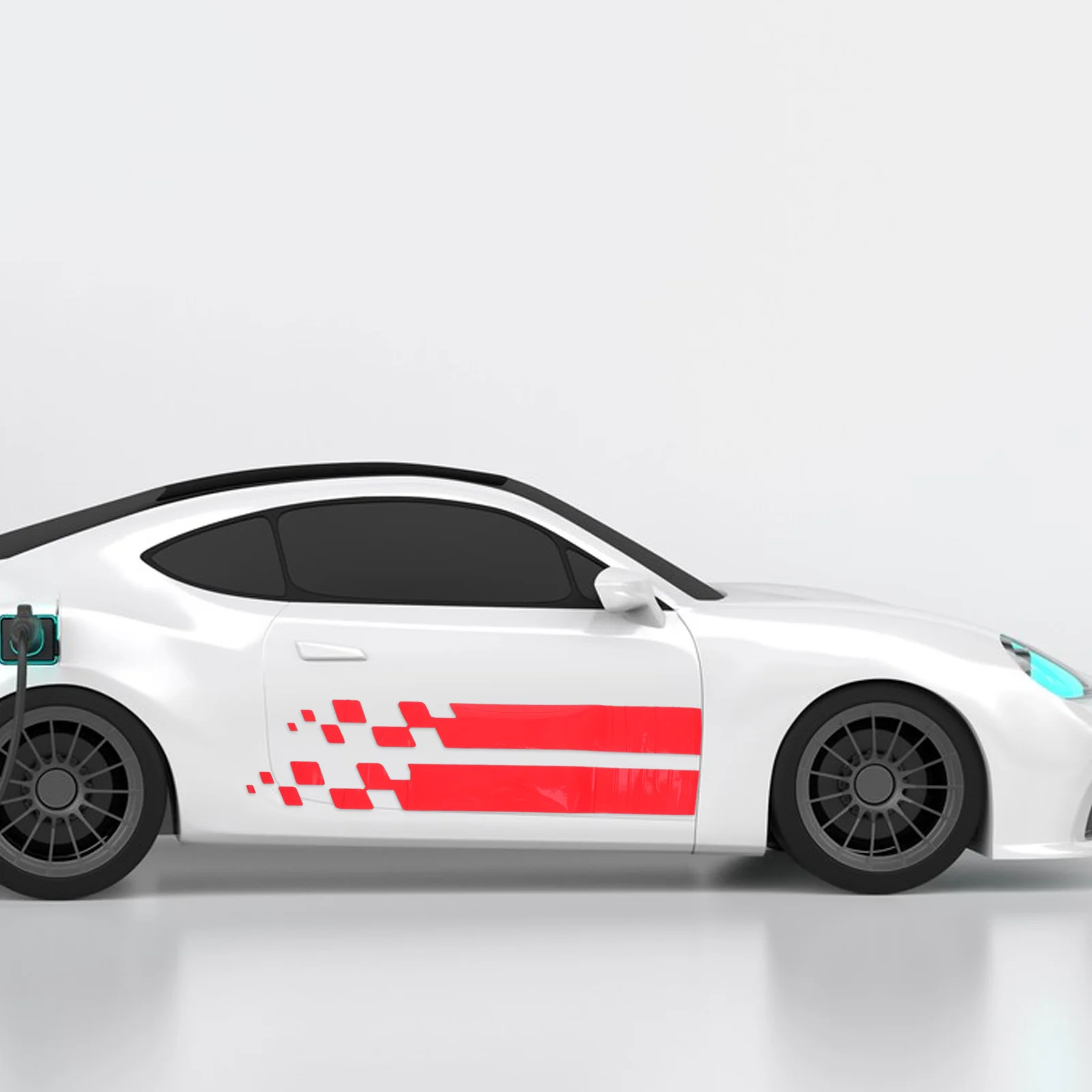 

Car Stickers Pvc Stripe Pattern Decal For Vehicle Body Side Hood Auto Exterior Scratch Resistant Car Body Decoration