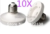 10pcs E27 to GX53 LED socket adapter Light base Lamp holder Bulb Adapter Converter Free Shipping With Tracking No.
