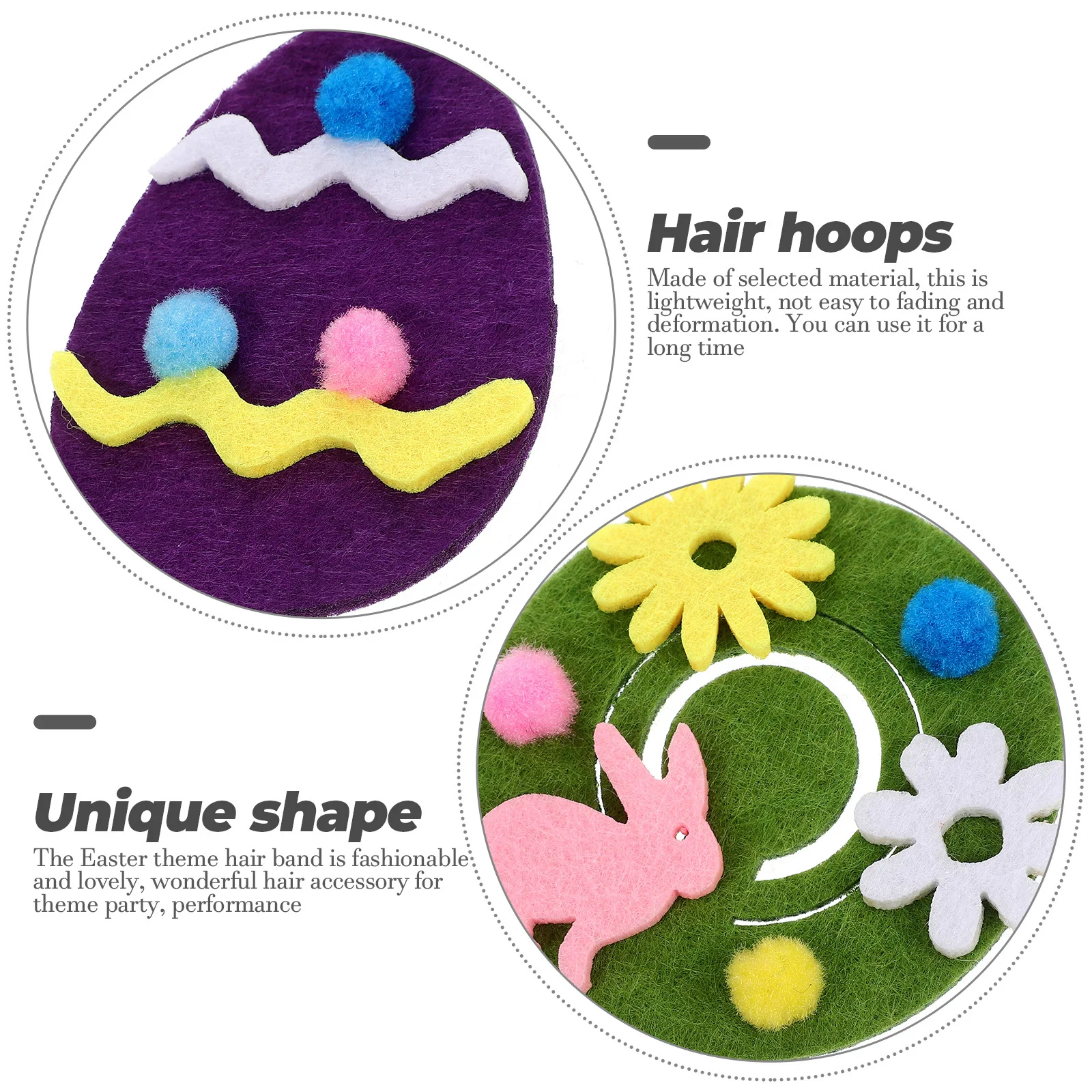 

3 шт., пасхальная повязка на голову с героями мультфильмов, легкий милый обруч для волос для детей, девочек, фестиваль, вечеринка, день рождения, косплей, аксессуар для волос