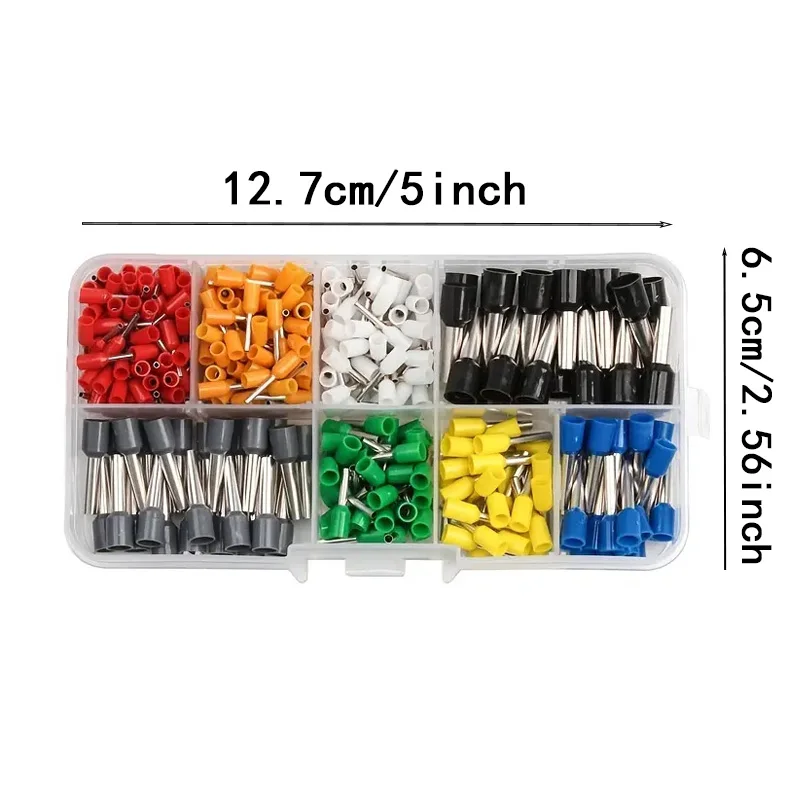 400 قطعة محطات تجعيد محاصر محطات أنبوب كهربائي دعوى VE أنبوبي كتلة نهاية الحبل موصلات سلك كابل موصل