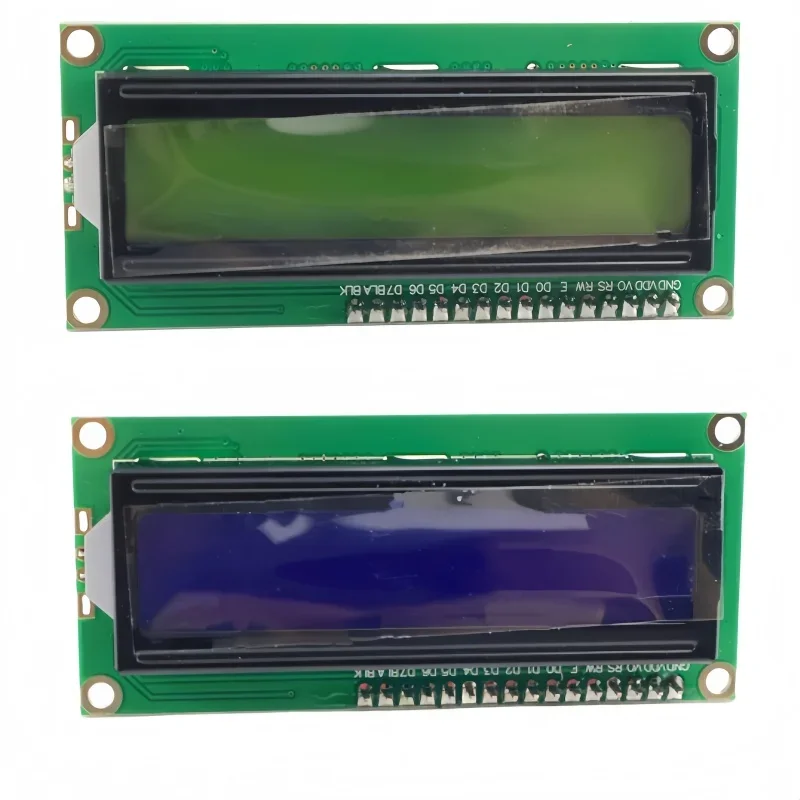 LCD1602 16x2 Display Module IIC/I2C 5V Blue/Yellow-Green Screen Solder Pin Header for Arduino DIY 1pcs