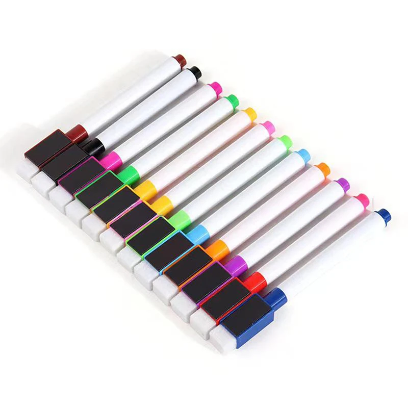 

6/8 Pcs Magnetic Erasable Whiteboard Pen Color Options Numbering Stationery Office Teaching Supplies For Blackboard Student Note