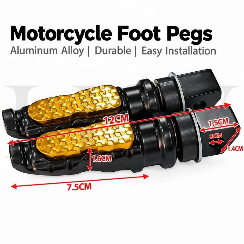 Motorcycle Off-Road Electric Vehicle Parts Accessories Modified Aluminum Alloy Colorful Rear Footrest Foot Peg Pedal Set