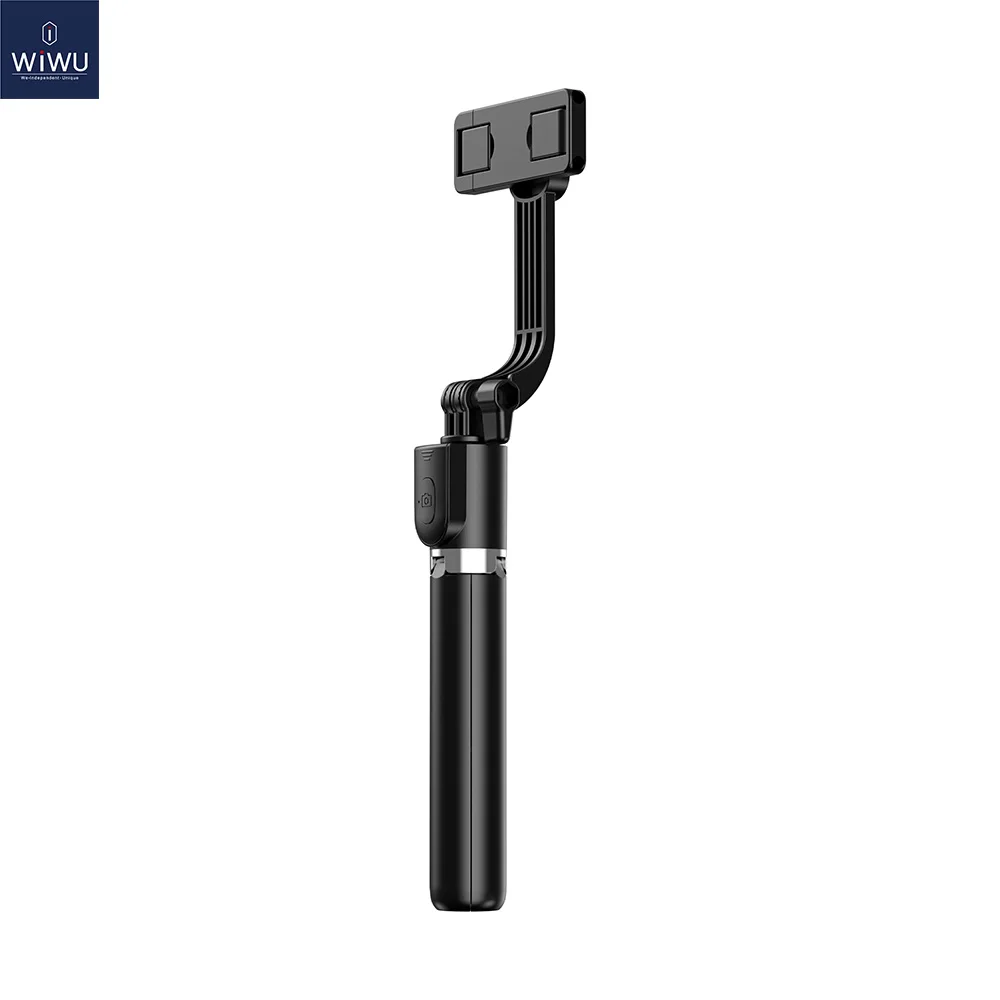 WiWU Bluetooth Selfiestick Lichtgewicht en draagbaar voor reizen 360 ° Draaibare telefoonhouder voor iPhone 18, 17 en 16 Pro Max.
