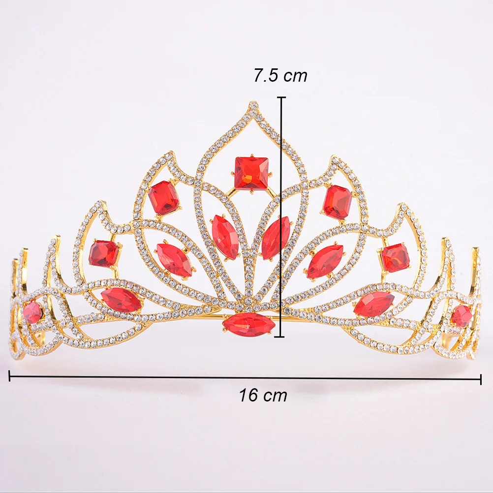 تقليد 18K الذهب كريستال زهرة البتلة الزفاف تاج حجر الراين الزفاف عقال مجوهرات الشعر الأنيقة لوصيفة العروس