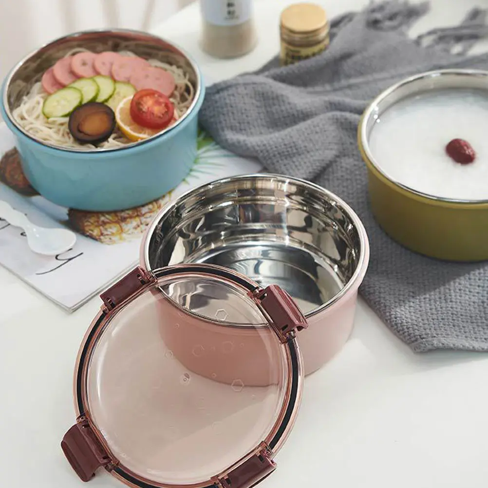 1000Ml Stainless Steel Lunch Container with Tight Seal Lid Thermal Insulation Keeps Hot Cold Food Fresh Ideal for Office Kitchen