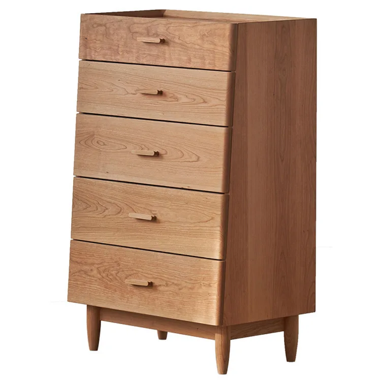 

Nordic solid wood chest household small apartment multi-drawer storage